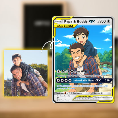 Custom Pokemon Card for Dad - Anime-Inspired Personalized Pokemon Card Custom Poke Cards Custom Pokemon Card for Dad - Anime-Inspired Personalized Pokemon Card Custom Poke Cards