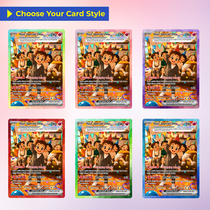 Personalized Pokémon Card for Date of Birth - Happy Birthday Custom Pokémon Card - Customizable Pokémon Gift from Parents, Grandparents for Kids - CPC-DOB-03