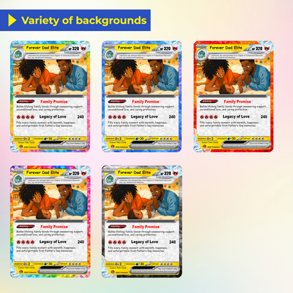 Custom Pokémon Card for First Father’s Day - Comic Anime Style Personalized Pokémon Card for New Dads - Perfect Gift for First-Time Dads- CPC-128