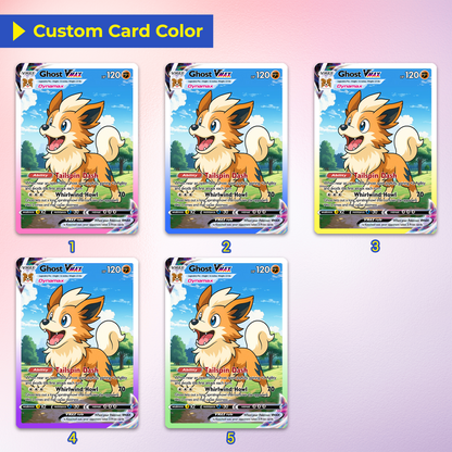 Custom Pokémon Card for Pet Lovers - Personalized Pokemon Card with Pet Photo for Dog Mom, Cat Mom, Dog Dad, Cat Dad - CPC-41