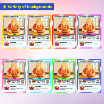 Birthday Custom Pokemon Card for Couples, Anime Transformation Personalized Pokemon Card, Customizable Pokemon Cards for Birthday - CPC-12