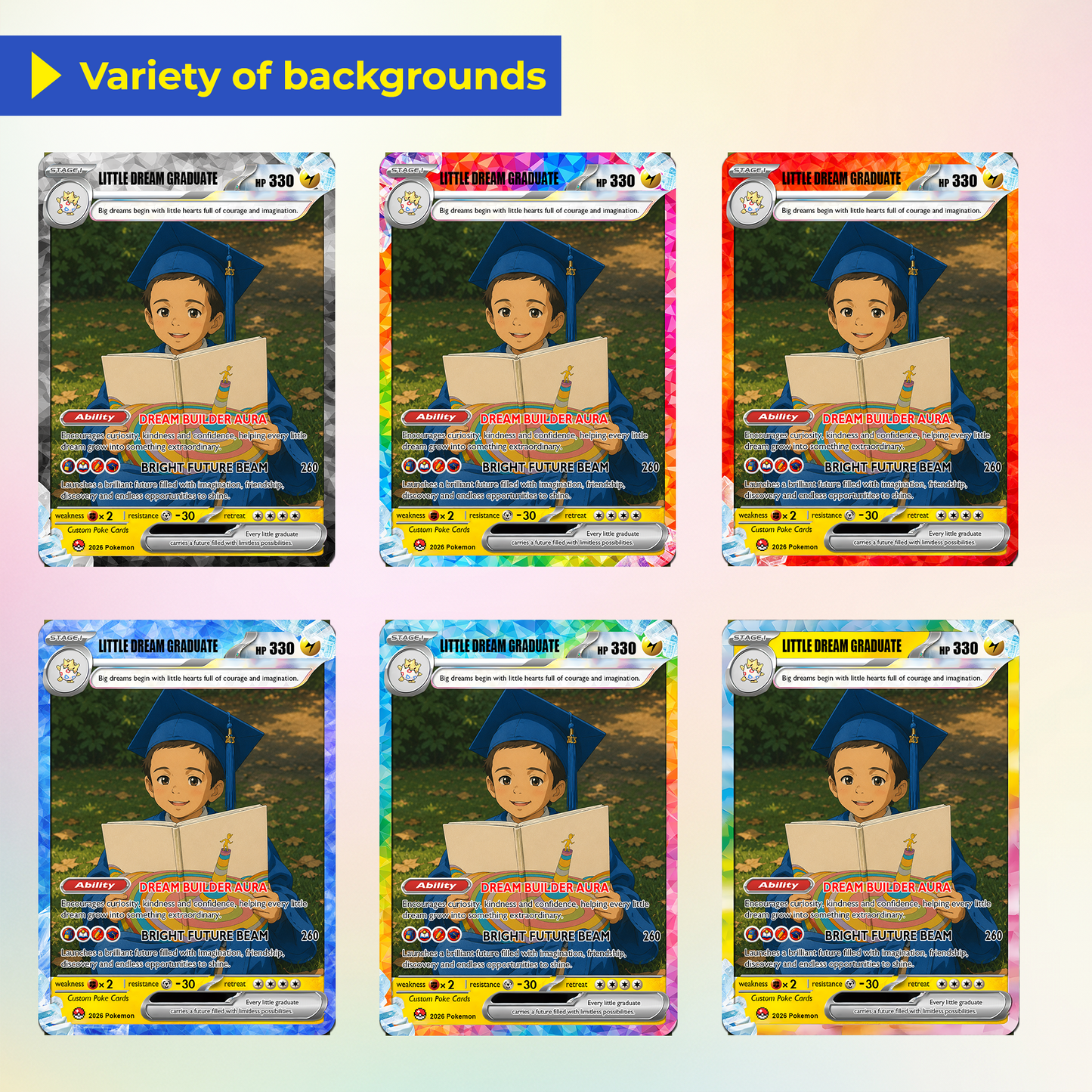 Graduation Gift for Kindergarten Boy and Girl, Kindergarten Graduate Personalized Pokémon Card, Kindergarten Graduation Custom Pokémon Card - First Day of School Gift - CPC-BTS-17