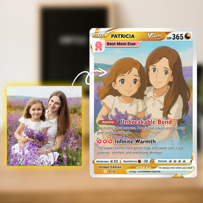 Anime-Inspired Personalized Pokemon Card for Mom - Mother's Day Custom Pokemon Card - Pokemon Mommy Card - Customizable Trading Cards - CPC-40