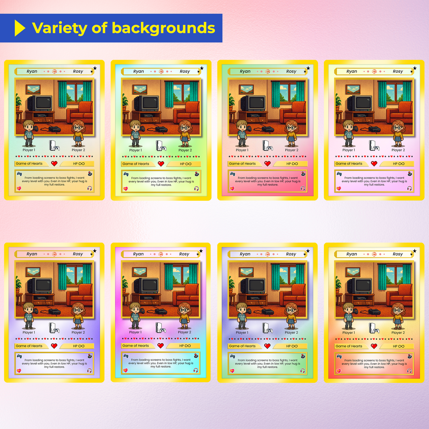 Custom Pokémon Card for Couple - Personalized Pokémon Card with Characters - Customizable Gift for Him and Her - CPC-21.A