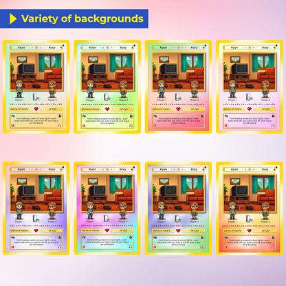 Custom Pokémon Card for Couple - Personalized Pokémon Card with Characters - Customizable Gift for Him and Her - CPC-21.A