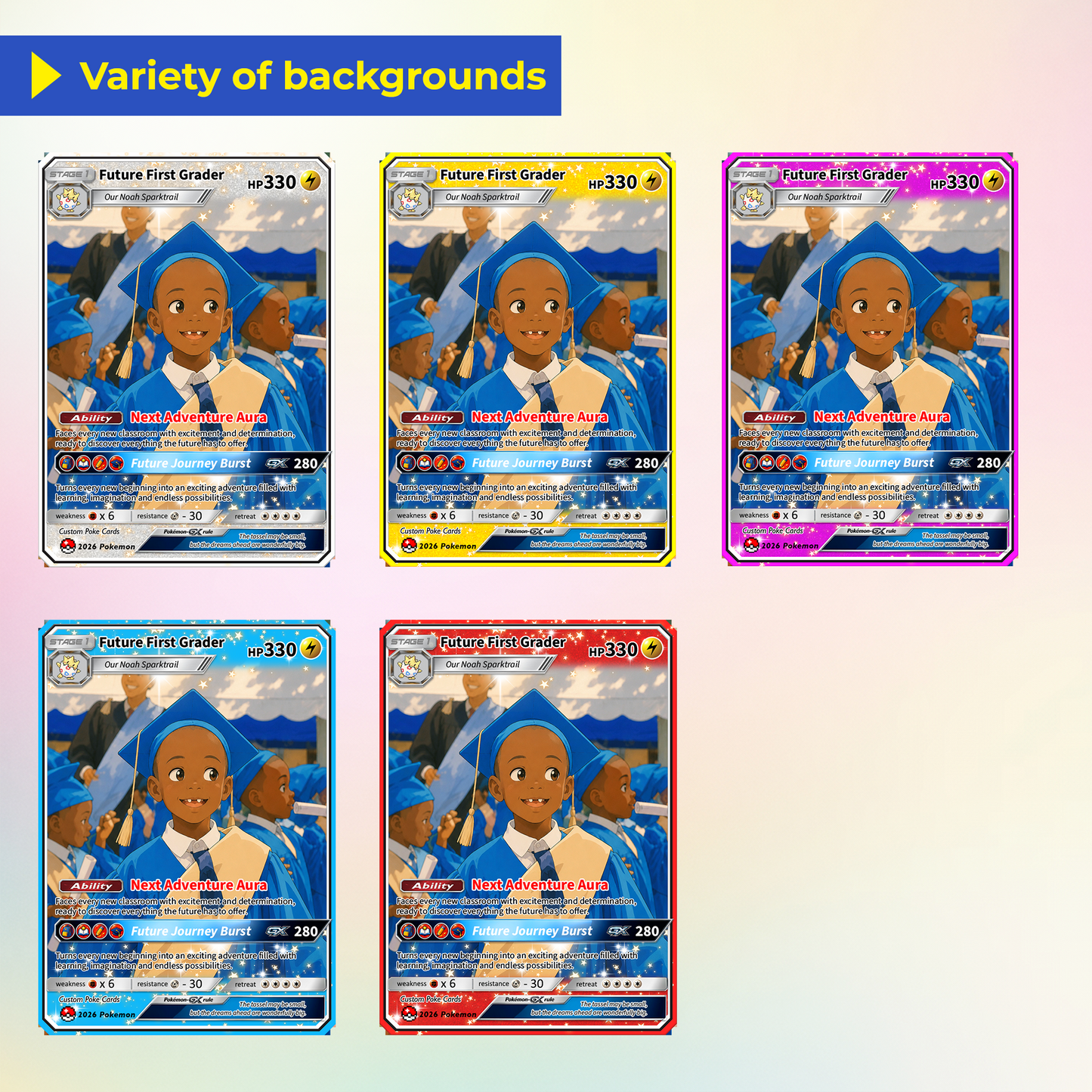 Kindergarten Graduate Personalized Pokémon Card, Kindergarten Graduation Custom Pokémon Card, Graduation Gift for Kindergarten Boy and Girl - First Day of School Gift - CPC-BTS-16