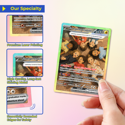 Kindergarten Graduation Custom Pokémon Card, Kindergarten Graduate Personalized Pokémon Card, Graduation Gift for Kindergarten Boy and Girl - First Day of School Gift - CPC-BTS-15