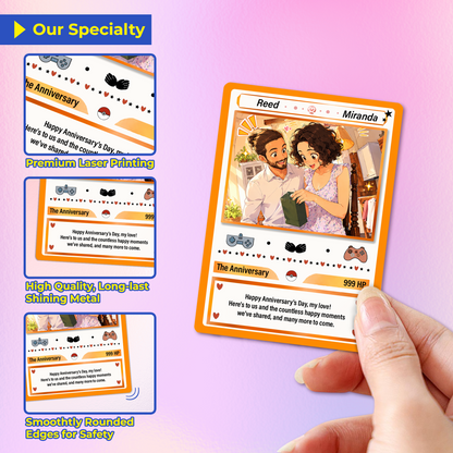 Custom Pokémon Cards with Anime Picture, Personalized Poke Cards Animated Style Gifts for Him and Her - CPC-153.B