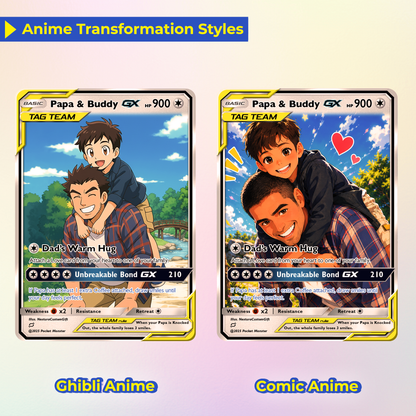 Custom Pokemon Card for Dad - Anime-Inspired Personalized Pokemon Card for Dad - Perfect Gift for Dad - CPC-60