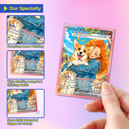 Personalized Poke Cards for Pet Lovers - Custom Pokémon Card with Pet Photo for Dog Mom, Cat Mom, Dog Dad, Cat Dad - CPC-Pet-02