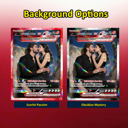 18+ Adult Edition Custom Pokemon Card - Personalized Anime Couple Trading Cards - Pokemon-Inspired Metal, Acrylic & Digital Collectibles - CPC-73