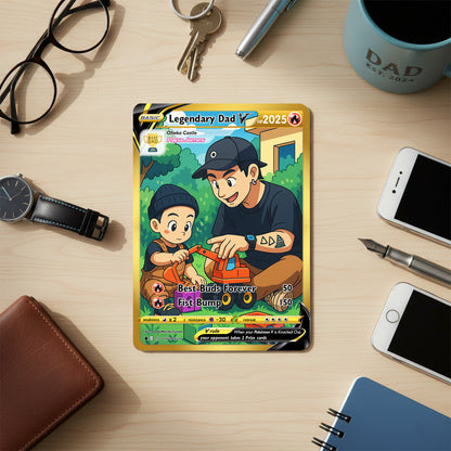 Best Dad Ever Pokemon Card, Custom Pokemon Card  - Anime-Inspired Personalized Pokemon Card for Dad - Perfect Gift for Dad - CPC-50