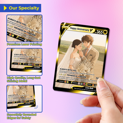 Happy Anniversary Personalized Pokémon Card, Anime Style Custom Pokémon Cards - CPC-03