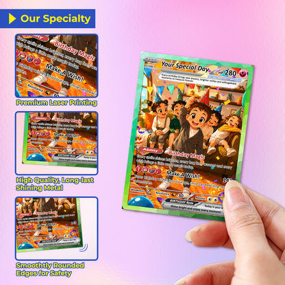 Personalized Pokémon Card for Date of Birth - Happy Birthday Custom Pokémon Card - Customizable Pokémon Gift from Parents, Grandparents for Kids - CPC-DOB-03