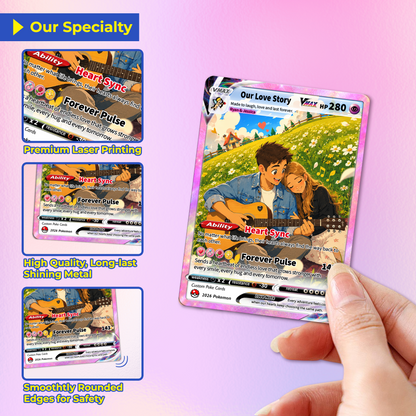 Comic Style Animated Custom Pokémon Cards, Personalized Pokémon Card with Ghibli Transformation Photo, Unique Gift for Him and Her - CPC-149