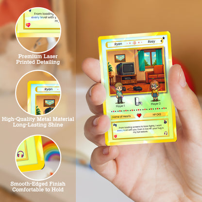 Custom Poke Card for Couple - Anime-Inspired Ghibli Aesthetic Pocket Monster Gift - Characters Customizable - CPC-21