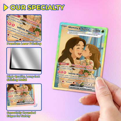 Mother's Day Custom Pokemon Card  - Anime-Inspired Personalized Pokemon Card for Mom | Mommy & Me Customized Poke Gift - Customizable Trading Cards - CPC-32