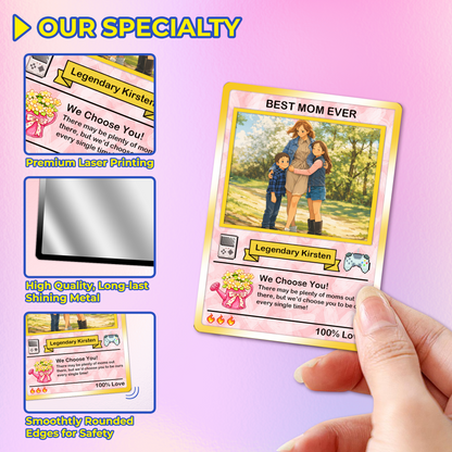2026 Mother's Day Custom Pokemon Card - Ghibli Anime Style Personalized Pokemon Card for Mom - Customizable Trading Cards - CPC-80.B