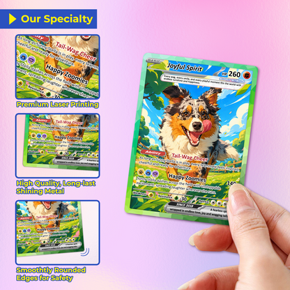 Personalized Poke Cards with Animated Pet Photo - Custom Pokémon Card -  Unique Gift for Pet Lovers, for Dog Mom, Cat Mom, Dog Dad, Cat Dad - CPC-Pet-04