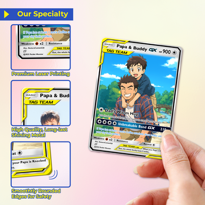 Custom Pokemon Card for Dad - Anime-Inspired Personalized Pokemon Card for Dad - Perfect Gift for Dad - CPC-60