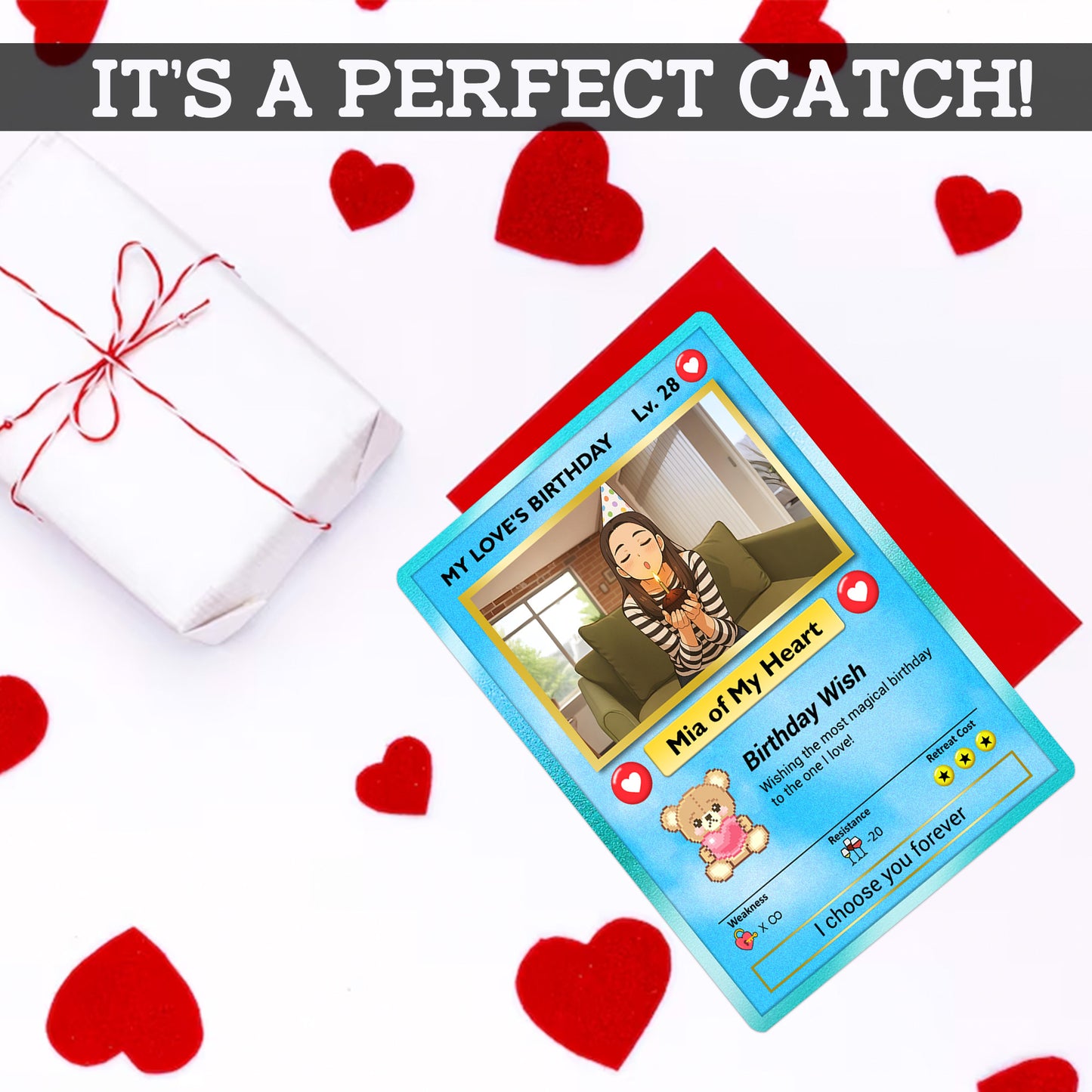 Anime Transformation Personalized Pokemon Card, Birthday Custom Pokemon Card for Couples, Customizable Pokemon Cards for Birthday - CPC-44