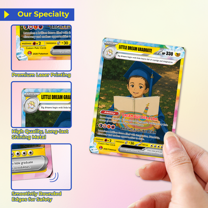 Graduation Gift for Kindergarten Boy and Girl, Kindergarten Graduate Personalized Pokémon Card, Kindergarten Graduation Custom Pokémon Card - First Day of School Gift - CPC-BTS-17
