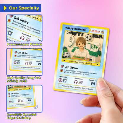 Personalized Pokémon Card for Date of Birth, Happy Birthday Custom Pokémon Card - CPC-43