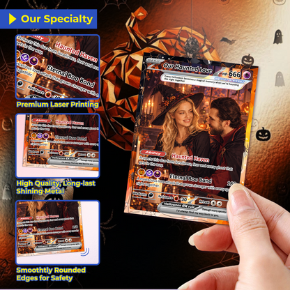 Halloween Personalized Pokemon Cards, Custom Pokémon Cards with Animated Photo, Gifts for Lovers, Husband and Wife - CPC-hlw-04