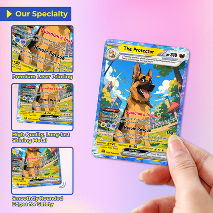 For Pet Lovers Custom Pokémon Card - Personalized Poke Cards by Pet Photo - Unique Gift for Dog Mom, Cat Mom, Dog Dad, Cat Dad - CPC-Pet-03