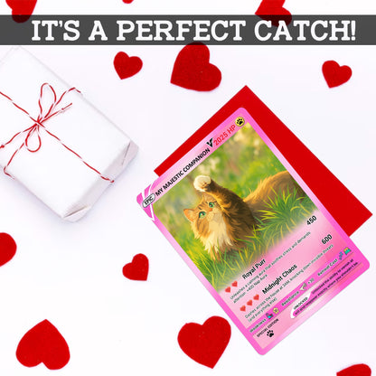 Custom Pokémon Card for Pet Lovers, Personalized Pokémon Card with Pet Photo for Cat Dad Cat Mom - CPC-35