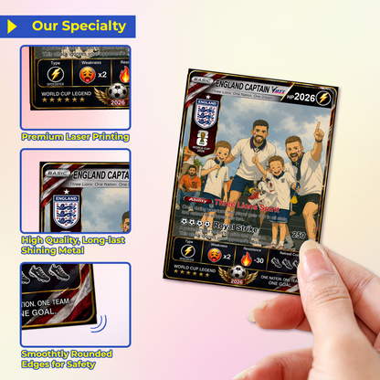 World Cup 2026 Custom Soccer Card, Personalized Football Trading Card, Pokémon-Style Fan Card with Photo, Unique Gift for Soccer Fans - CPC-WC-ENG