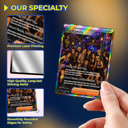 Custom Friend Group Pokémon Card – Personalized Poke Card with Photo, Custom Festival Family Trading Card Gift for Friends - CPC-108