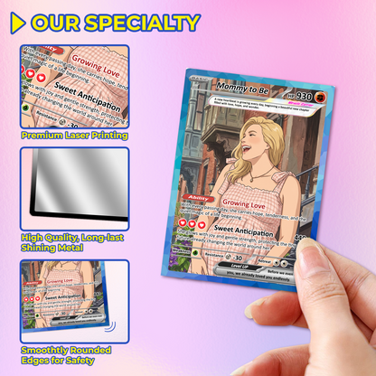 For Mom-to-Be Happy Mother's Day Custom Pokémon Card – Personalized Pregnancy Gift for Mother’s Day - Customizable Trading Cards - CPC-105