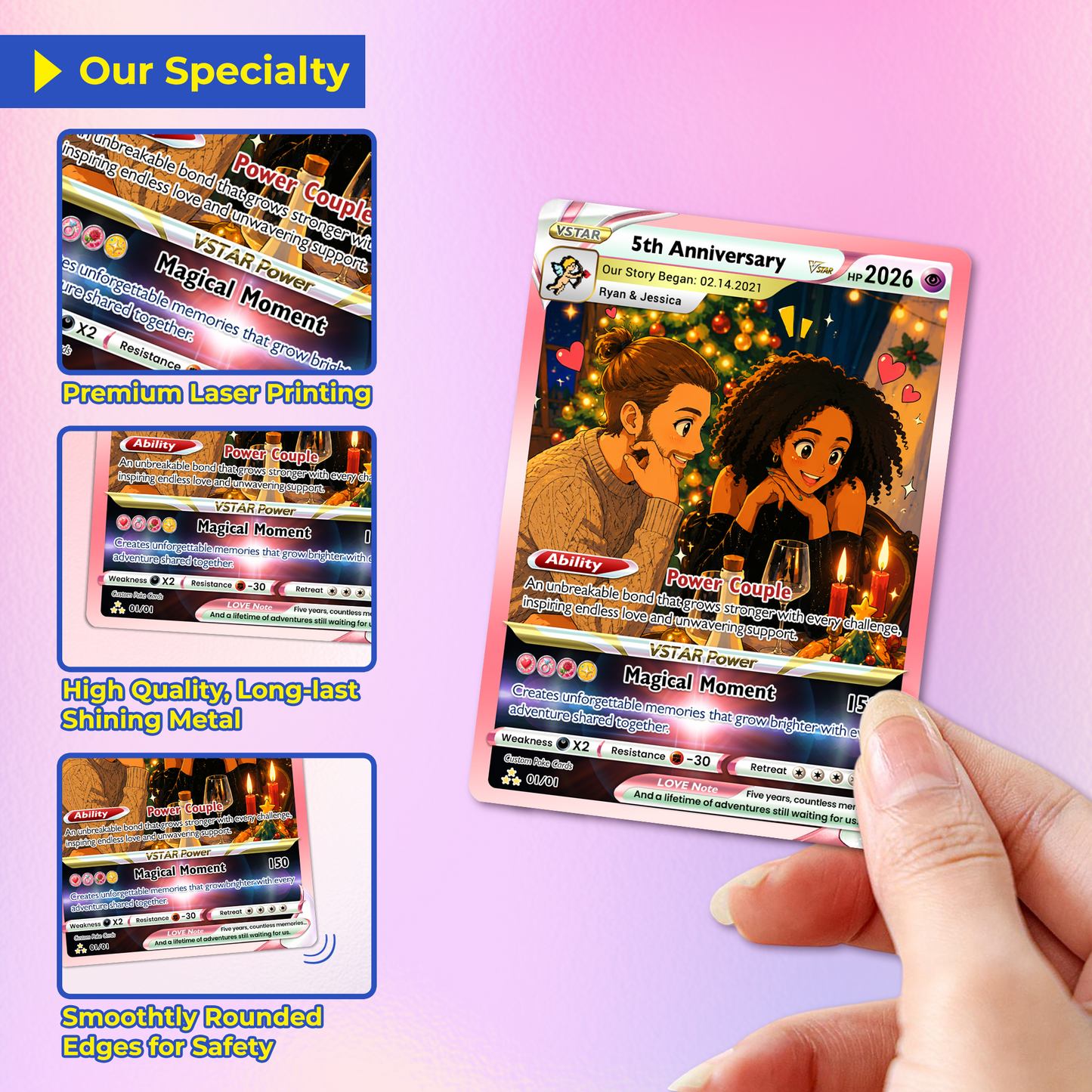 Personalized Pokémon Card with Ghibli Transformation Photo, Comic Style Animated Custom Pokémon Cards, Unique Gift for Him and Her - CPC-150