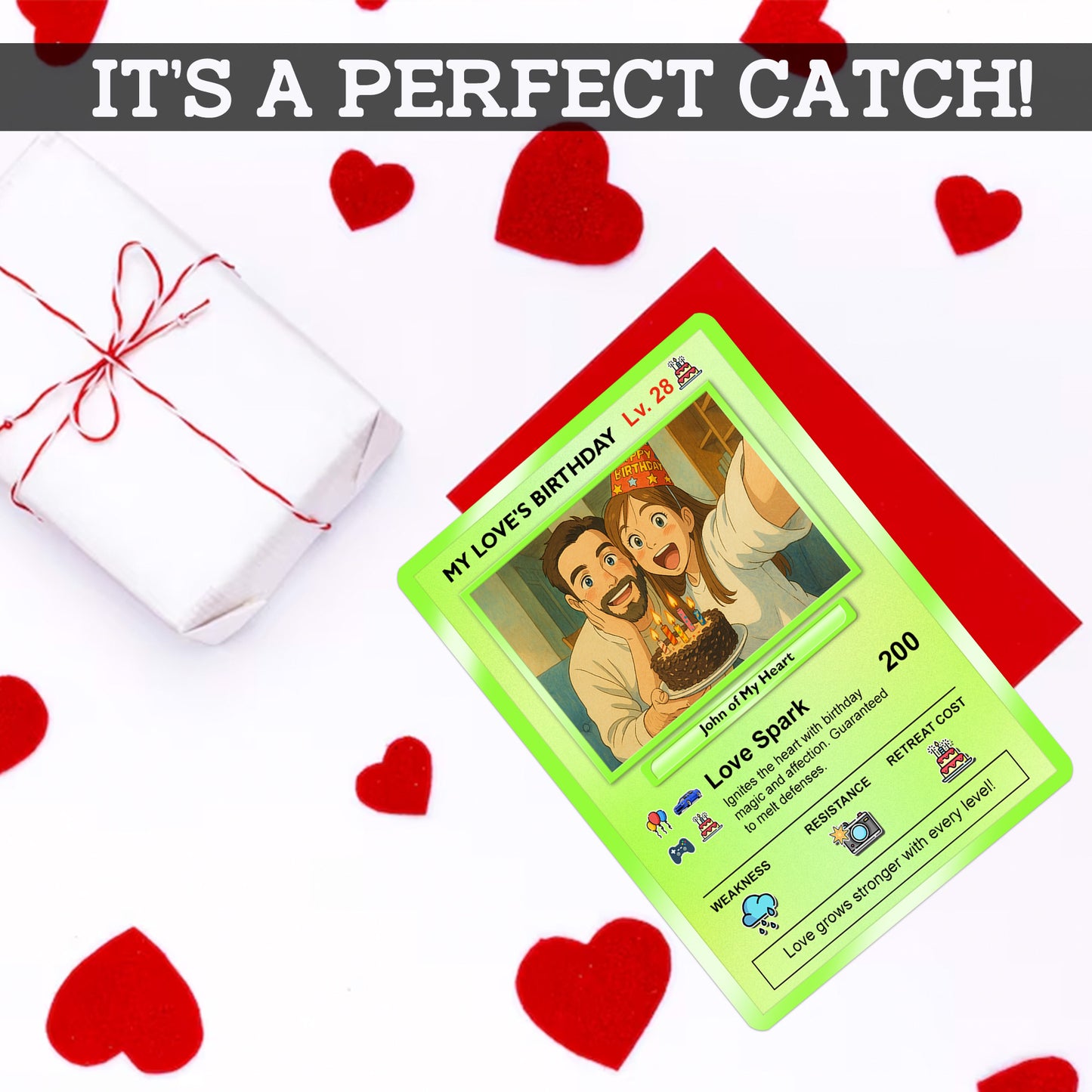 Customizable Pokemon Cards for Birthday, Anime Transformation Personalized Pokemon Card, Birthday Custom Pokemon Card for Couples - CPC-45