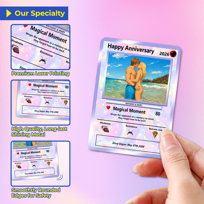 Anime-Inspired Ghibli Aesthetic Pocket Monster Gift - Custom Poke Card for Couple - Holographic Effect Available - CPC-23
