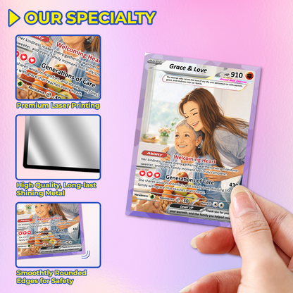 For Mother-in-Law Happy Mother's Day Custom Pokémon Card - Anime-Inspired Personalized Pokemon Card for Mom | Gift from Daughter-in-Law or Son-in-Law - Customizable Trading Cards - CPC-102