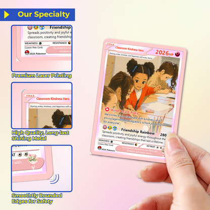 First Grade Custom Pokémon Card, First Day of School Personalized Pokémon Card, Customizable Animated Gift from Parents for Kids - Kindergarten Graduation Gift - CPC-BTS-14