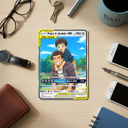 Custom Pokemon Card for Dad - Anime-Inspired Personalized Pokemon Card for Dad - Perfect Gift for Dad - CPC-60