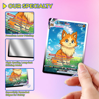 Custom Pokémon Card for Pet Lovers, Personalized Pokémon Card with Pet Photo for Dog Mom Cat Mom Dog Dad Cat Dad - CPC-48