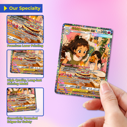 Happy Birthday Custom Pokémon Card - Personalized Pokémon Card for Date of Birth - Customizable Pokémon Gift from Parents, Grandparents for Kids - CPC-DOB-01