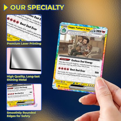 2026 Father's Day Custom Pokemon Card - Anime-Inspired Personalized Pokemon Card for Dad - Perfect Gift for Dad - CPC-107.B