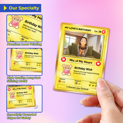 Anime Transformation Personalized Pokemon Card, Birthday Custom Pokemon Card for Couples, Customizable Pokemon Cards for Birthday - CPC-44