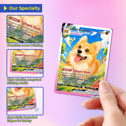 Custom Pokémon Card for Pet Lovers - Personalized Pokemon Card with Pet Photo for Dog Mom, Cat Mom, Dog Dad, Cat Dad - CPC-Pet-01