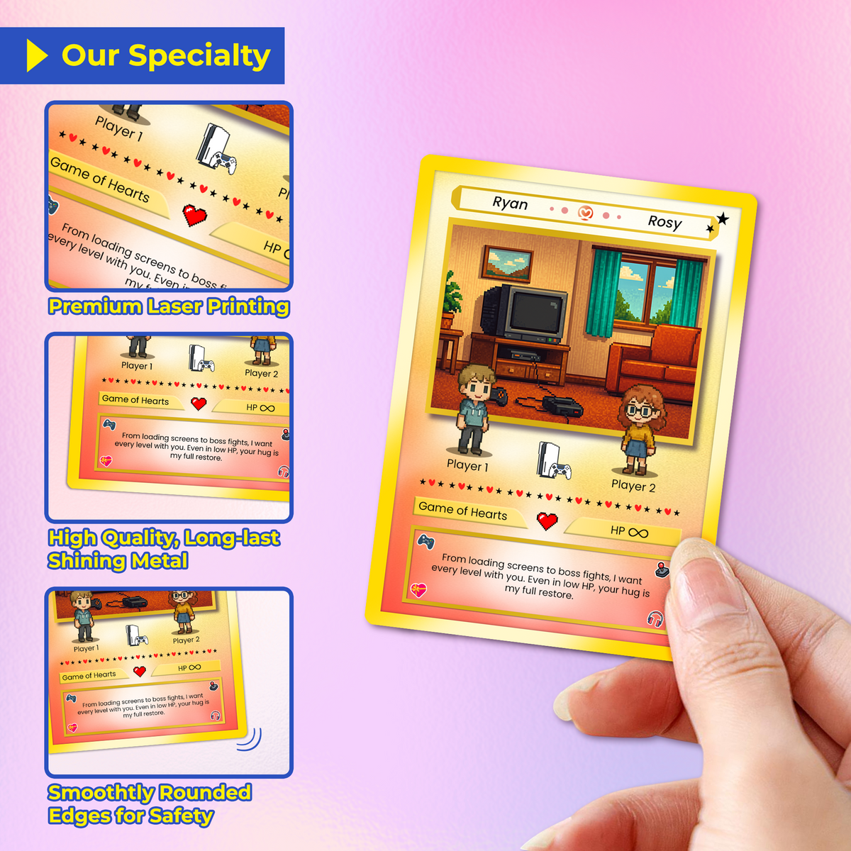 Custom Pokémon Card for Couple - Personalized Pokémon Card with Characters - Customizable Gift for Him and Her - CPC-21.A