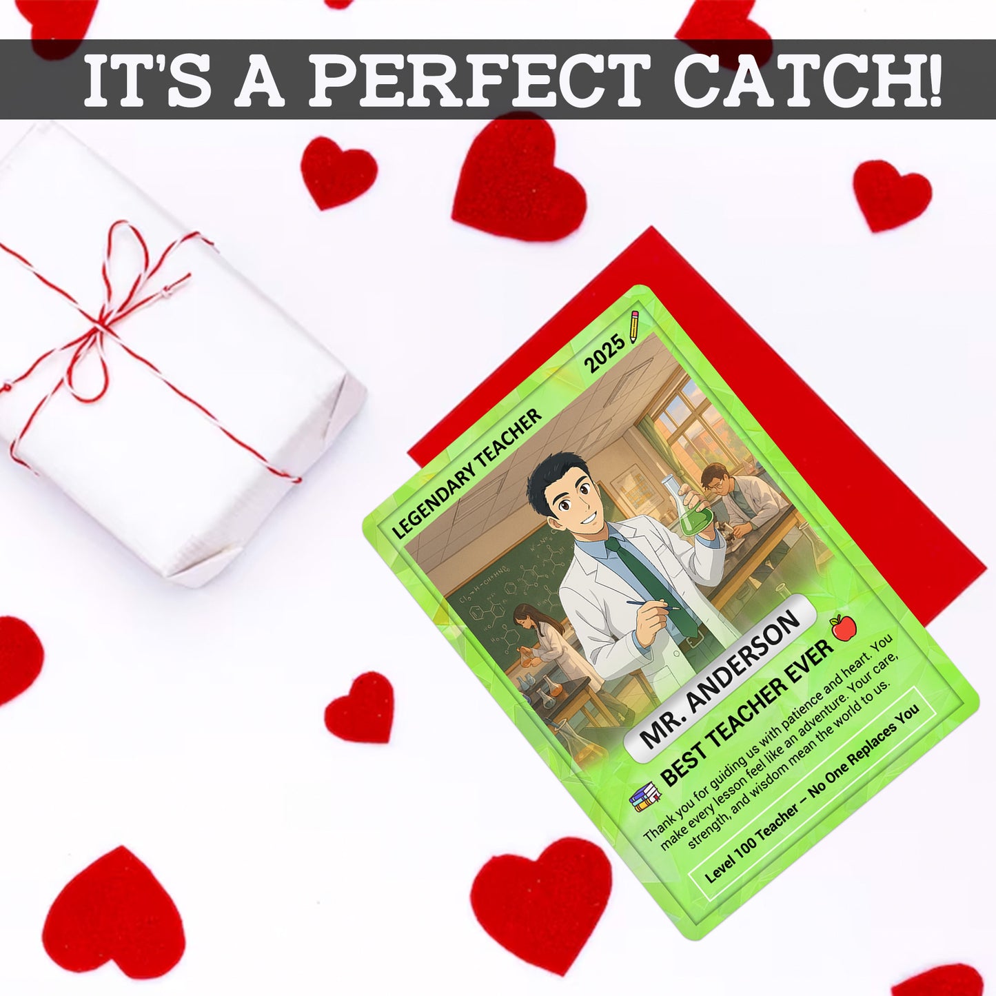 Custom Pokemon Cards Teacher Appreciation, Change Your Photo to Ghibli Style, Thank You Teacher Gift, Personalized Pokemon Cards - CPC-63