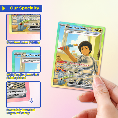 First Day of School Personalized Pokémon Card, First Grade Custom Pokémon Card, Customizable Animated Gift from Parents for Kids - Kindergarten Graduation Gift - CPC-BTS-13