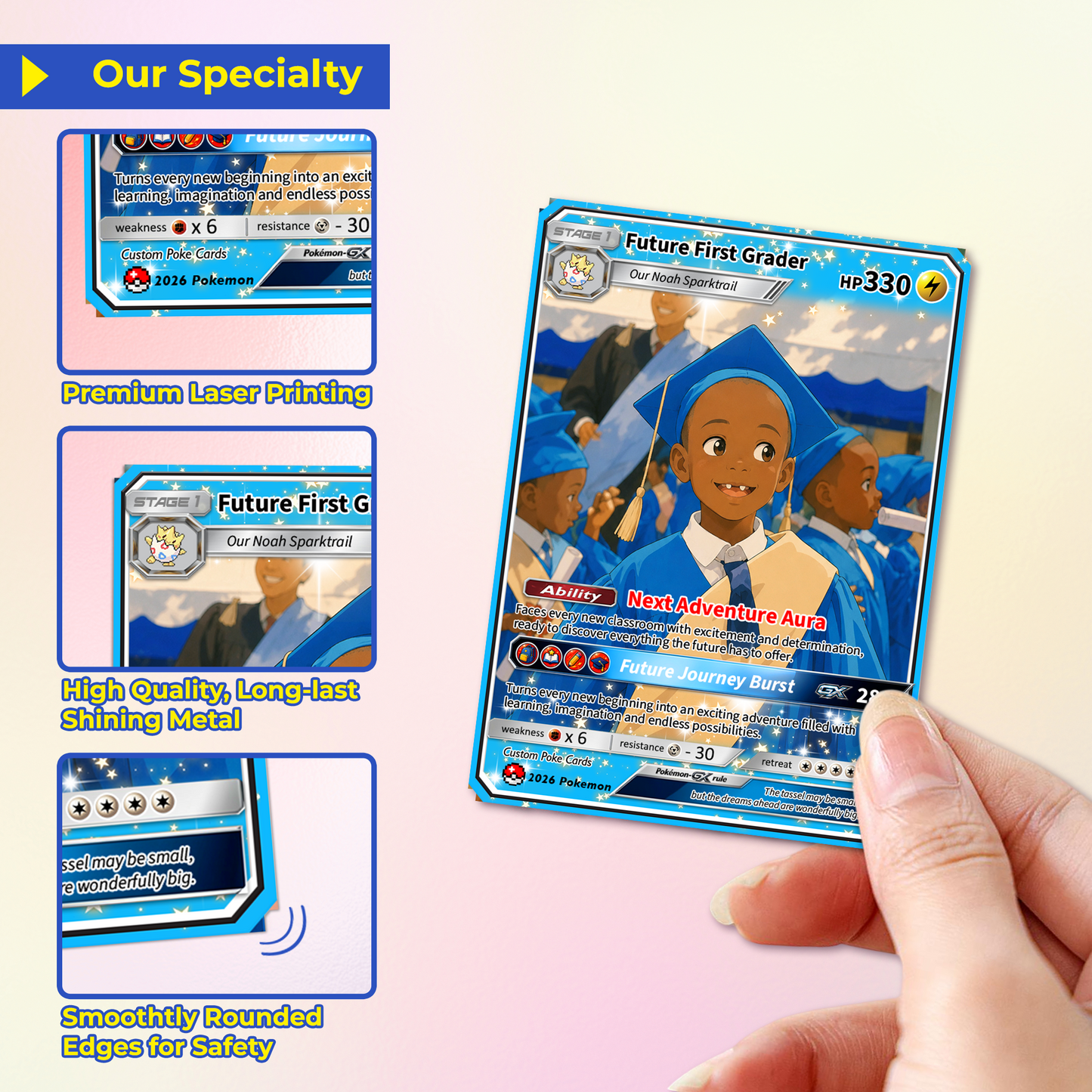 Kindergarten Graduate Personalized Pokémon Card, Kindergarten Graduation Custom Pokémon Card, Graduation Gift for Kindergarten Boy and Girl - First Day of School Gift - CPC-BTS-16