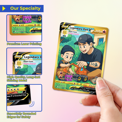 Best Dad Ever Pokemon Card, Custom Pokemon Card  - Anime-Inspired Personalized Pokemon Card for Dad - Perfect Gift for Dad - CPC-50