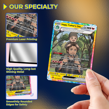2026 Father's Day Custom Pokemon Card - Anime-Inspired Personalized Pokemon Card for Dad - Perfect Gift for Dad - CPC-107.A
